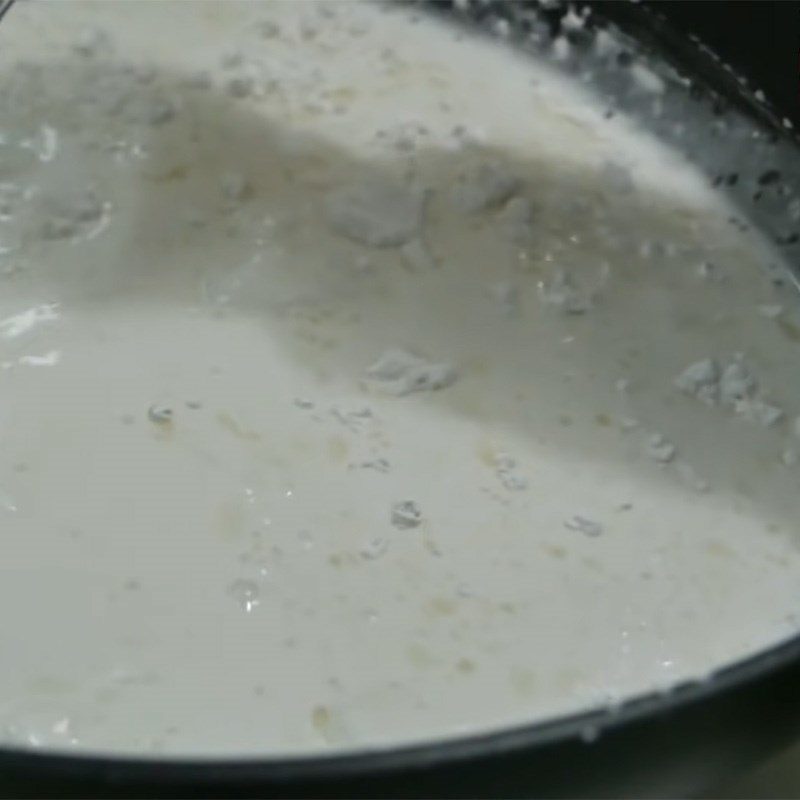 Step 1 Mix the flour for Southern-style vegetarian Bánh đúc