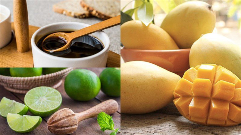Ingredients for mango rice paper dish from Nha Trang