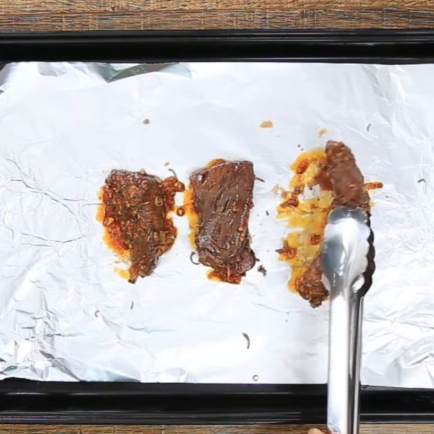 Step 4 Grilled Beef Grilled Beef with Satay in Foil