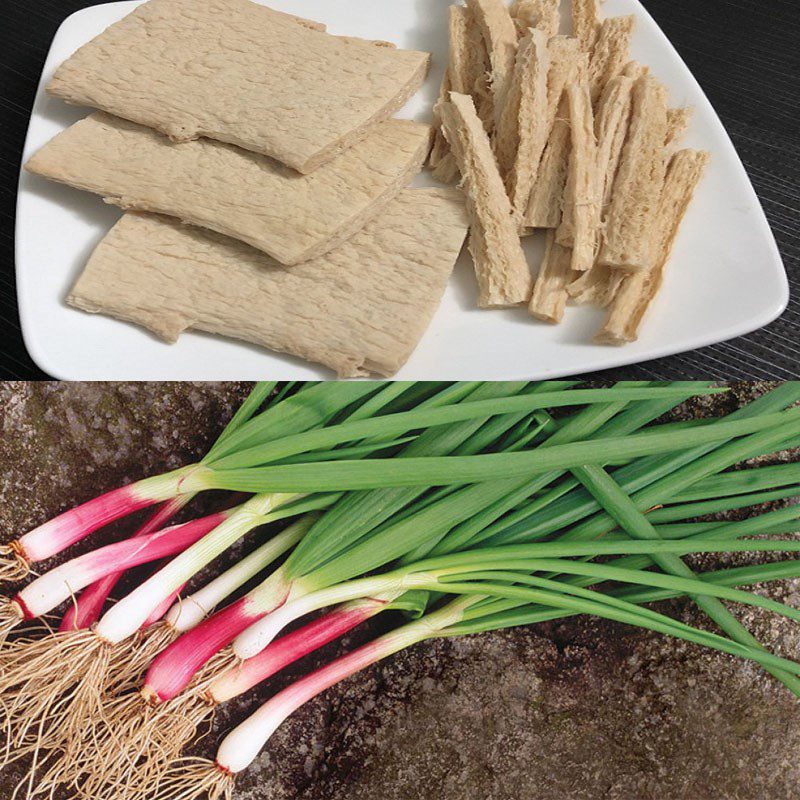 Ingredients for vegetarian broken rice dish