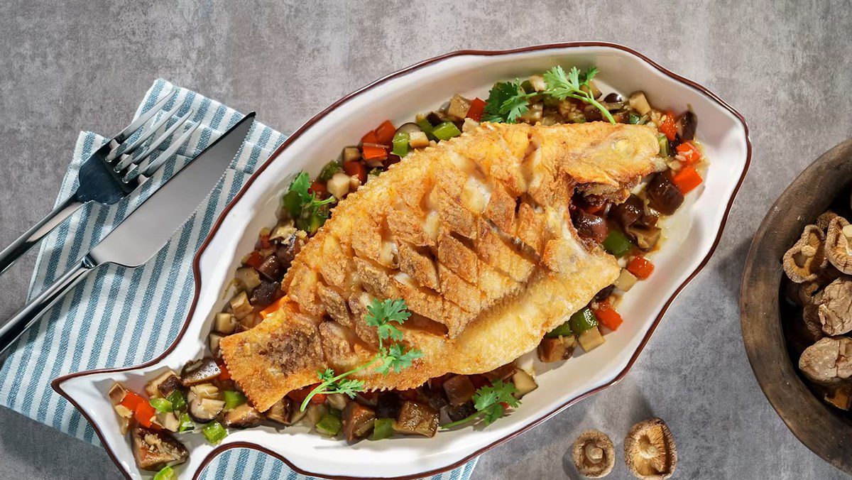 3 Ways to Make Crispy Fried Red Tilapia with Delicious Orange Sauce and Mushroom Sauce 11 Fried Red Tilapia in Mushroom Sauce