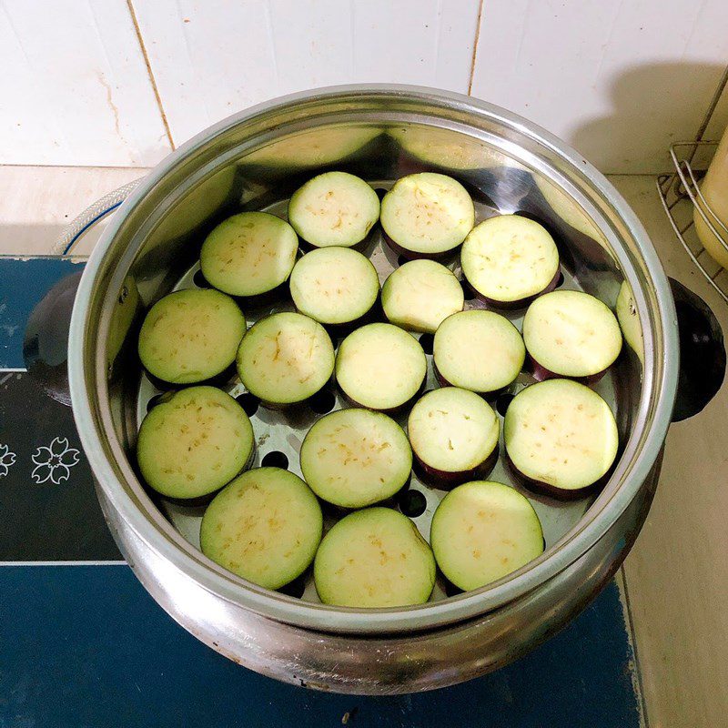 Step 2 Steamed Eggplant Eggplant steamed with scallions