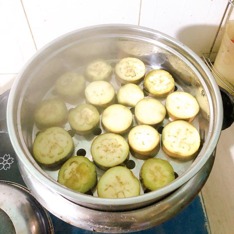 Step 2 Steamed Eggplant Eggplant steamed with scallions