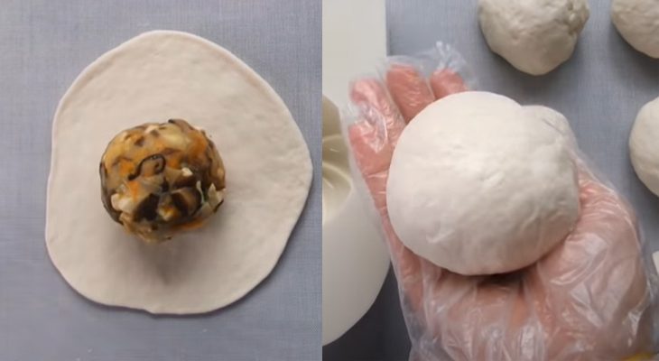 Step 5 Shaping buns Vegetarian buns
