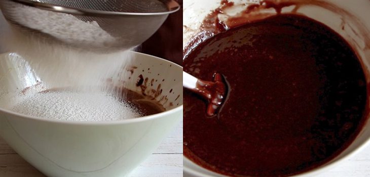 Step 2 Mix the batter Brownie chocolate cake