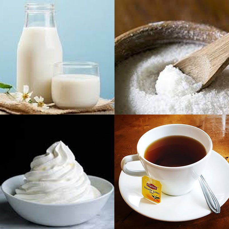 Ingredients for chestnut milk tea