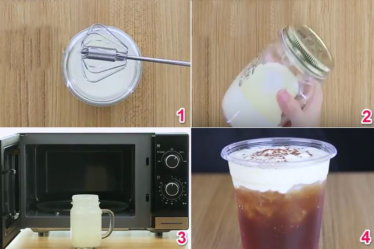 Step 3 Microwaving Milk foam (macchiato)