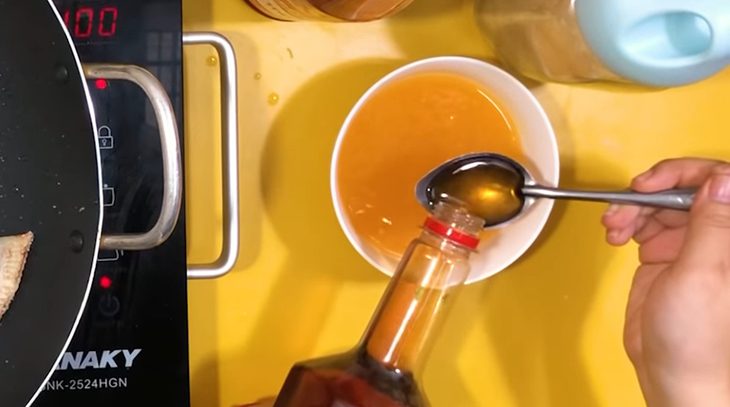 Step 3 Making orange sauce for fish