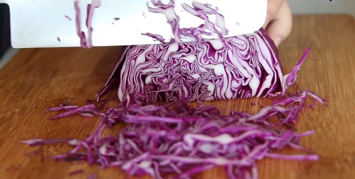 Step 1 Prepare the Ingredients for Vegetarian Purple Cabbage Salad