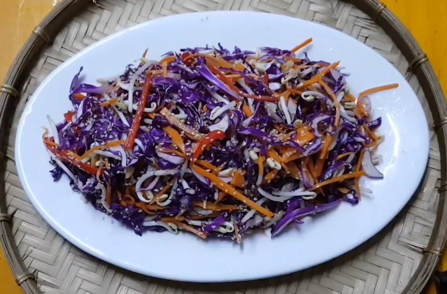 Step 4 Final Product Vegetarian Purple Cabbage Salad