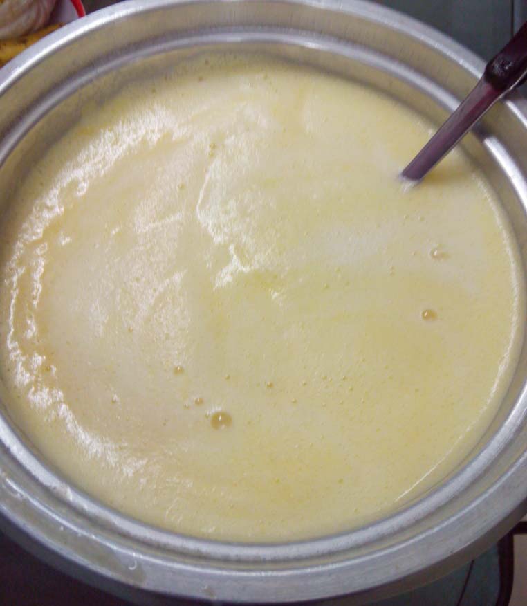 Step 4 Making Corn Ice Cream Fresh Milk Corn Ice Cream