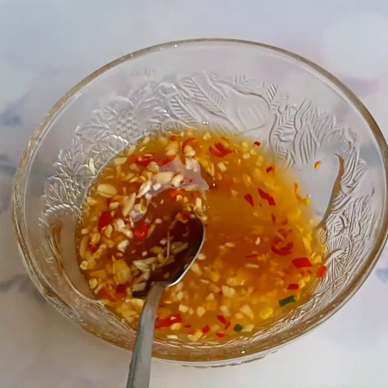 Step 5 How to make vegetarian salad dipping sauce for lotus stem salad with vegetarian shrimp
