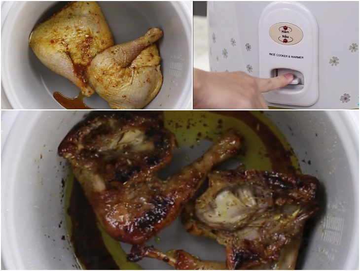 Step 2 Grilled Chicken Grilled chicken using rice cooker