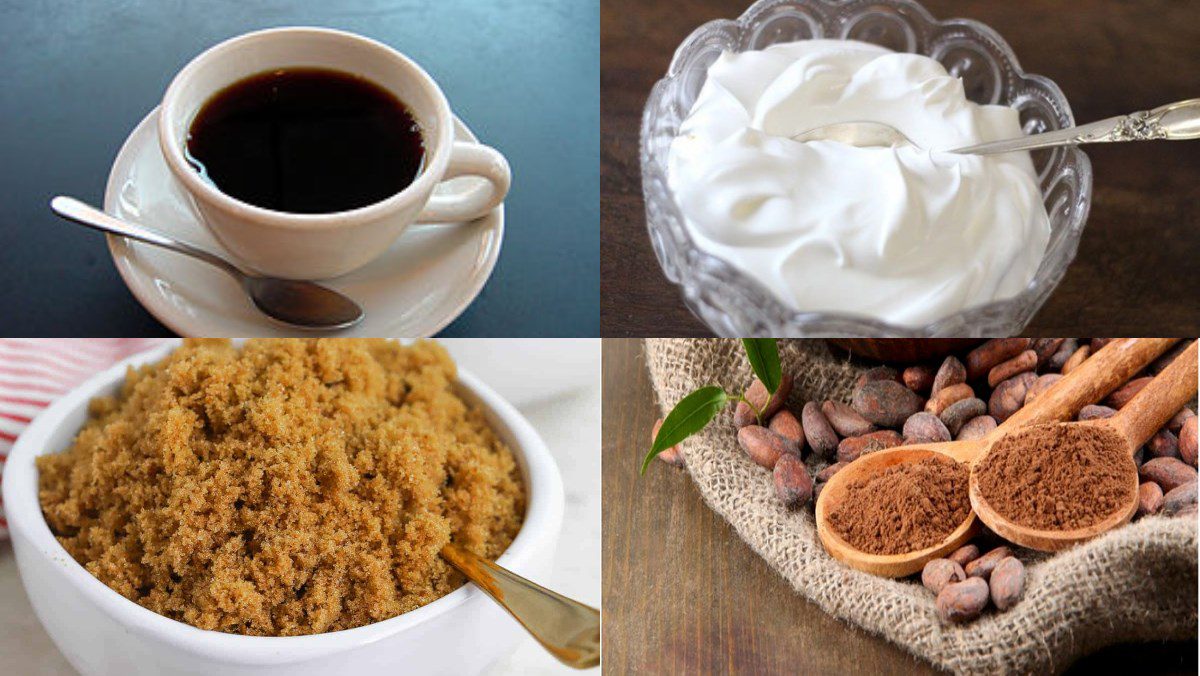 Ingredients for salted coffee ice cream