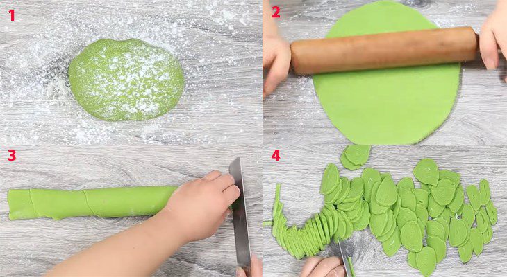 Step 2 Cut the noodles for Vegetable Noodles