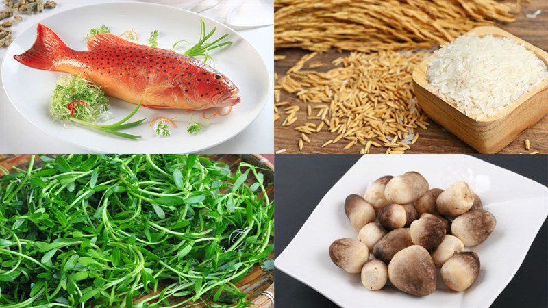 Ingredients for grouper porridge