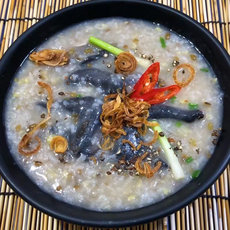 Step 5 Final Product Black Chicken Porridge with Mung Beans