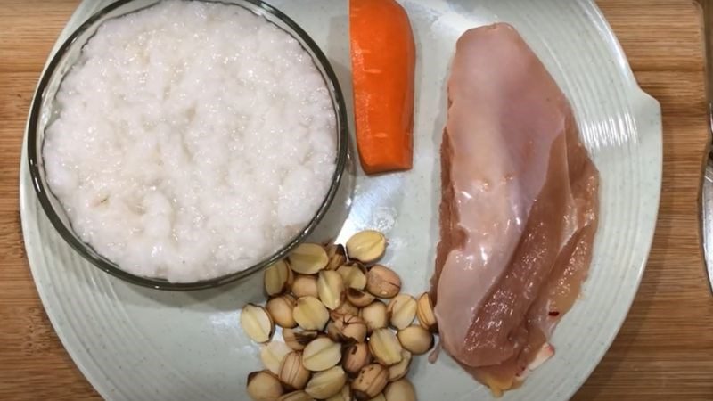 Ingredients for chicken porridge for babies
