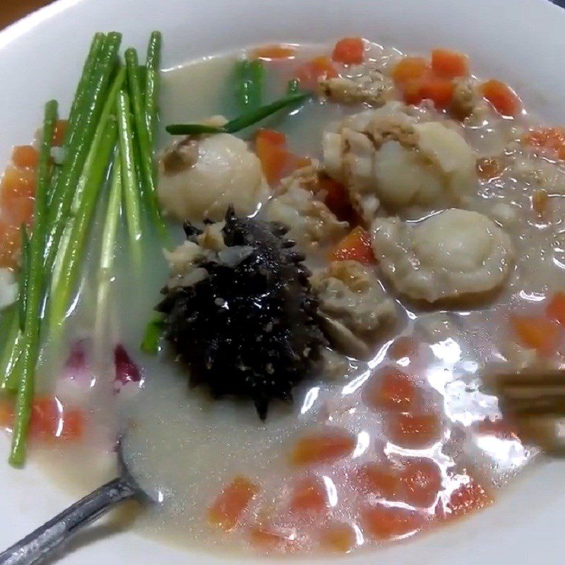 Step 6 Finished product Sea cucumber porridge