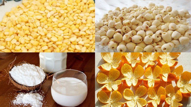 Ingredients for mung bean dessert