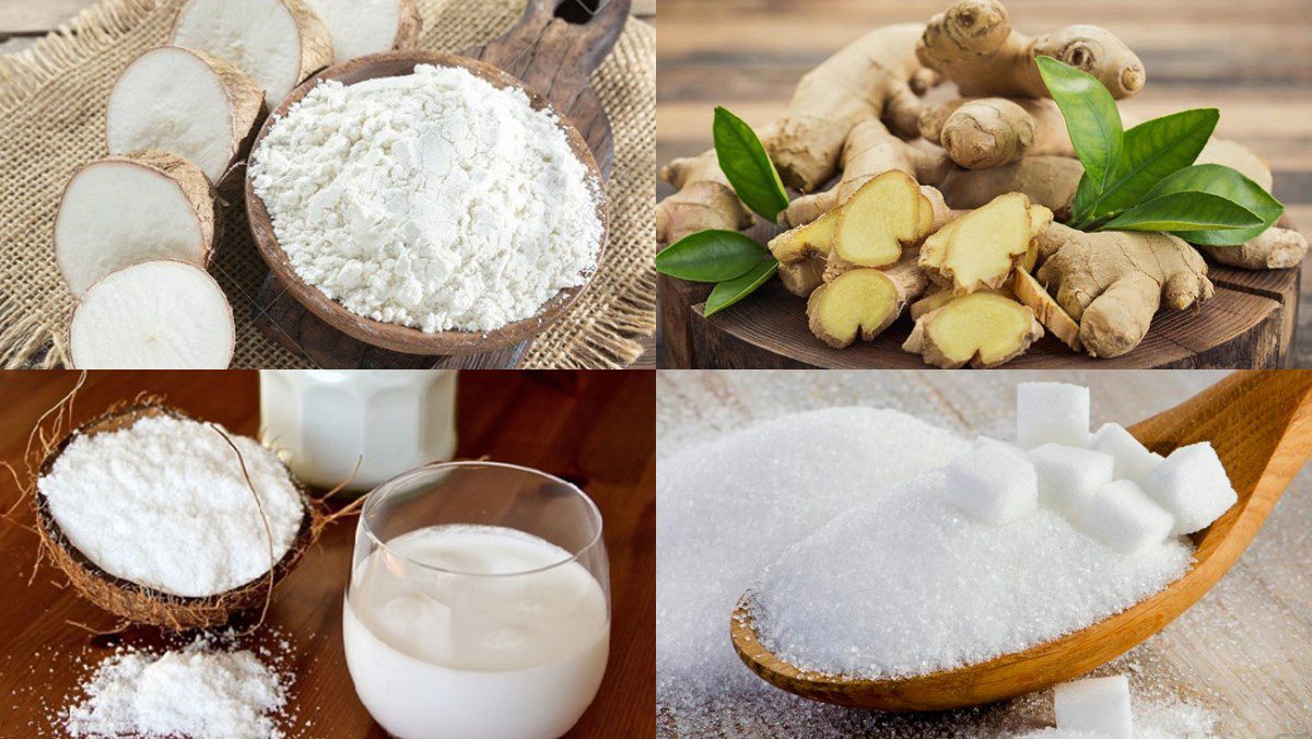 Ingredients for tapioca dessert