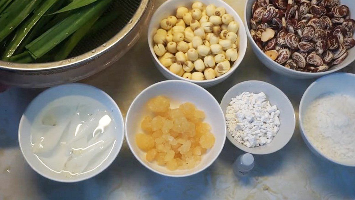 Ingredients for mung bean dessert