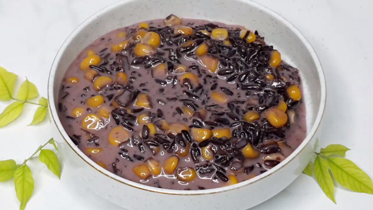 2 ways to cook sweet, fragrant, and rich sticky rice pudding for the whole family to enjoy 2 Black sticky rice with American corn