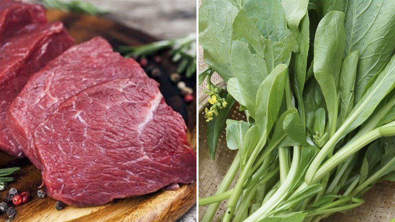 Ingredients for stir-fried beef with broccoli