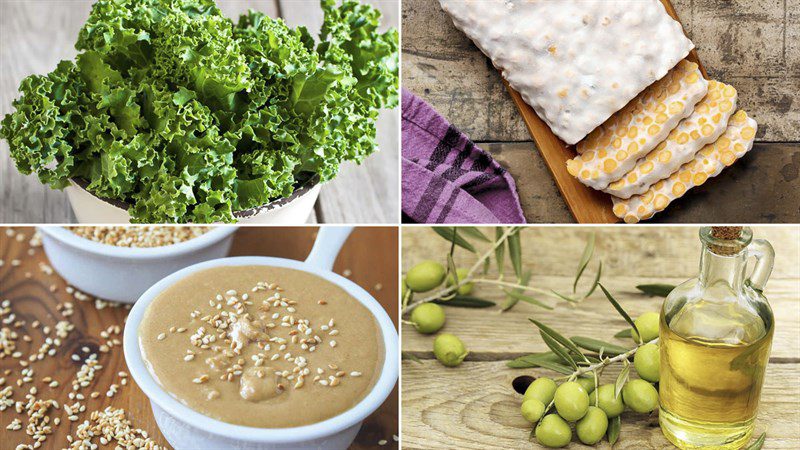 Ingredients for kale salad