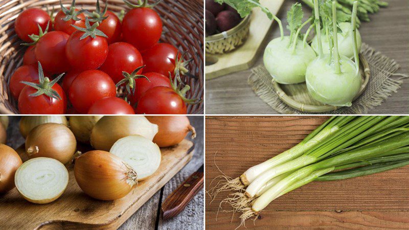 Ingredients for a delicious stir-fry with tomatoes