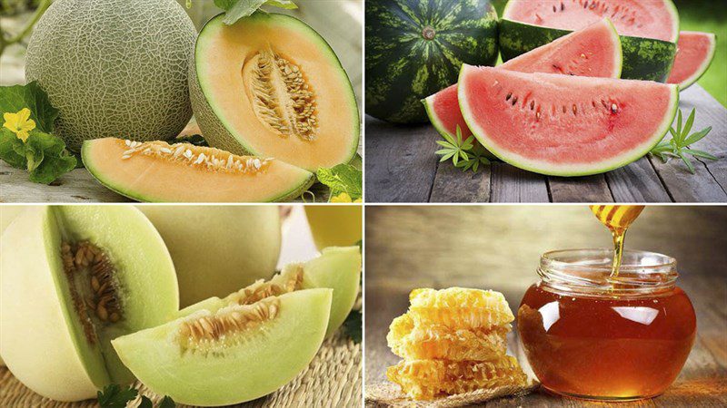 Ingredients for melon salad