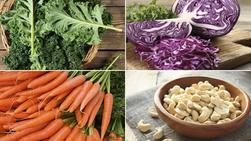 Ingredients for kale salad