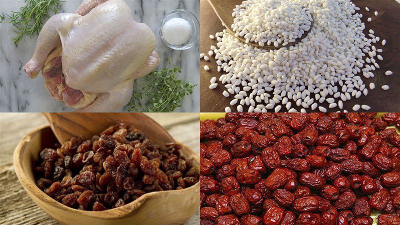 Ingredients for roasted chicken dish
