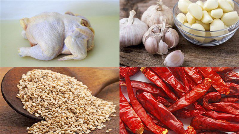 Ingredients for roasted chicken dish