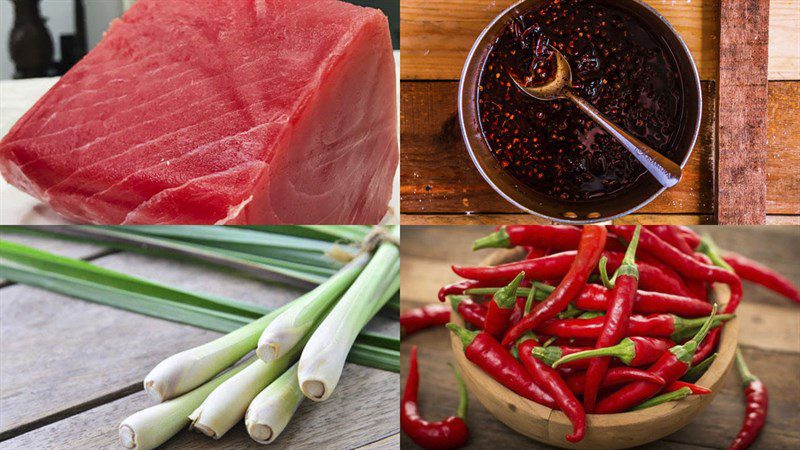 Ingredients for grilled tuna