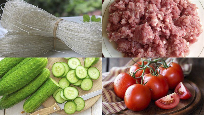 Ingredients for sweet and sour vermicelli dish