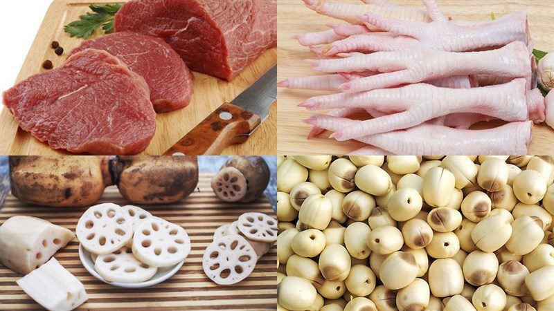Ingredients for herbal beef stew