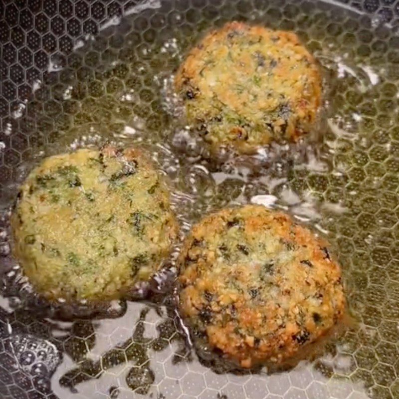 Step 3 Fry the Falafel - Chickpea patties (Recipe shared by Tiktok Green Vegetarian Kitchen)