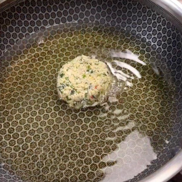 Step 3 Fry the Falafel - Chickpea patties (Recipe shared by Tiktok Green Vegetarian Kitchen)
