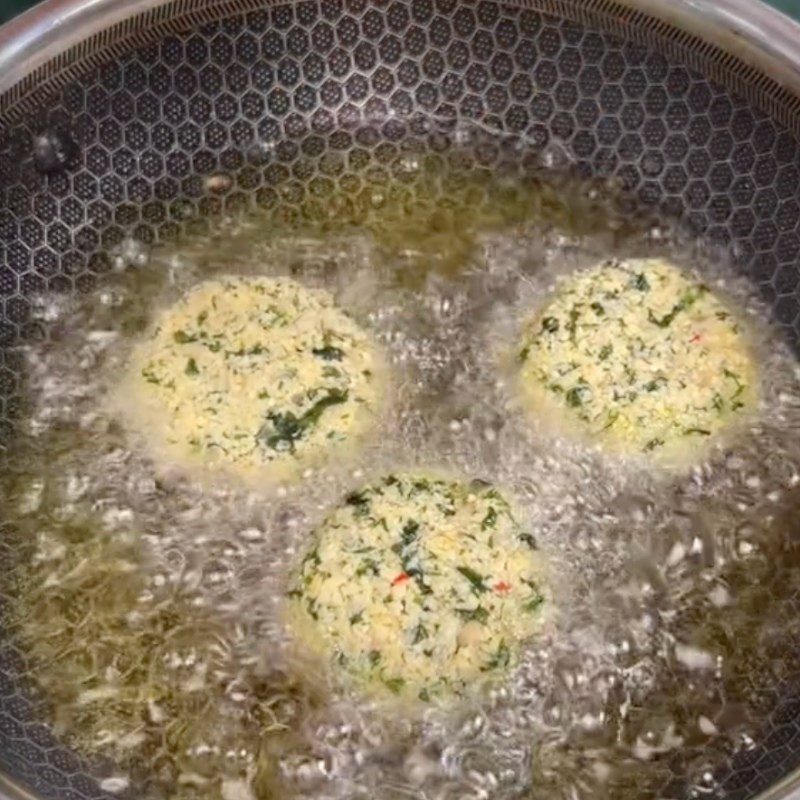 Step 3 Fry the Falafel - Chickpea patties (Recipe shared by Tiktok Green Vegetarian Kitchen)