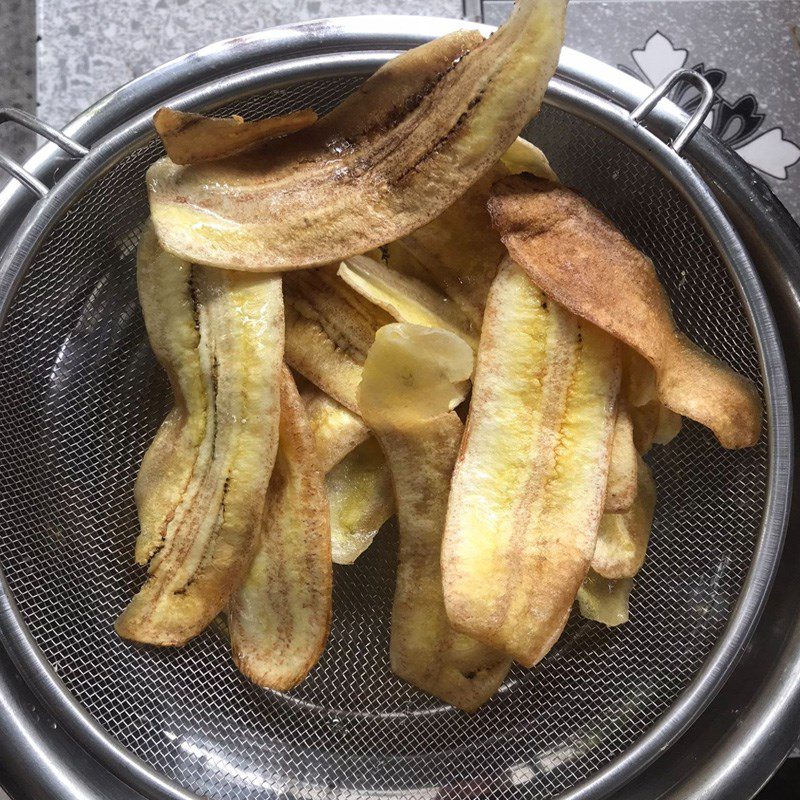 Step 2 Frying Bananas Green Bananas with Sugar