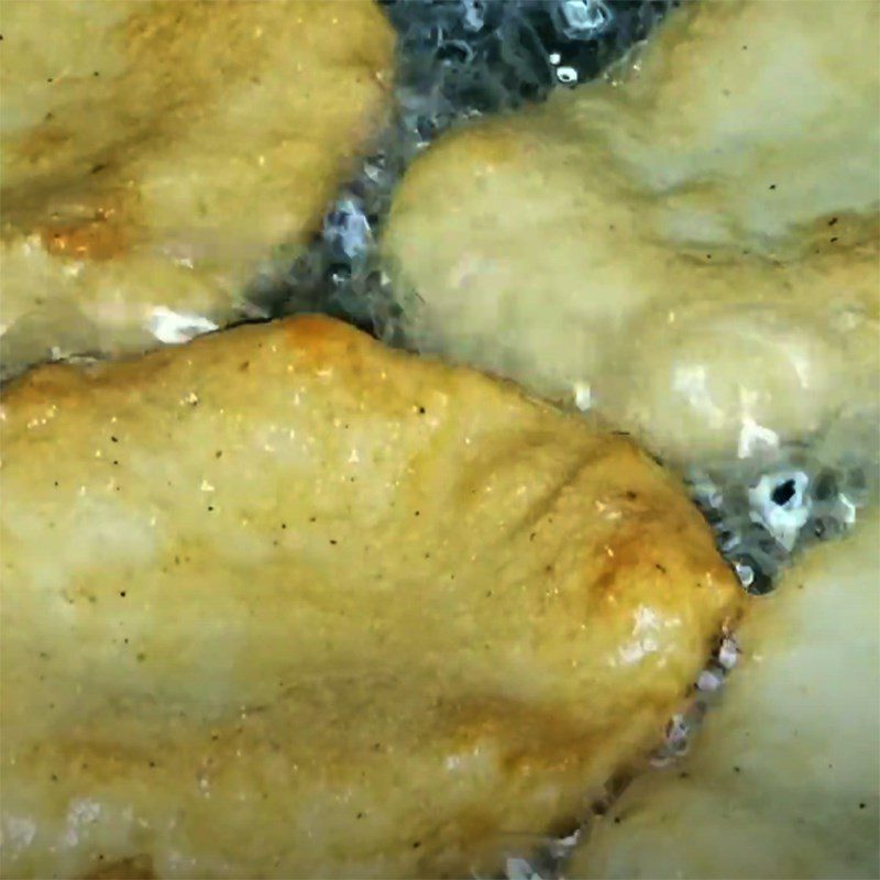 Step 4 Fry the chicken Fried chicken with French fries