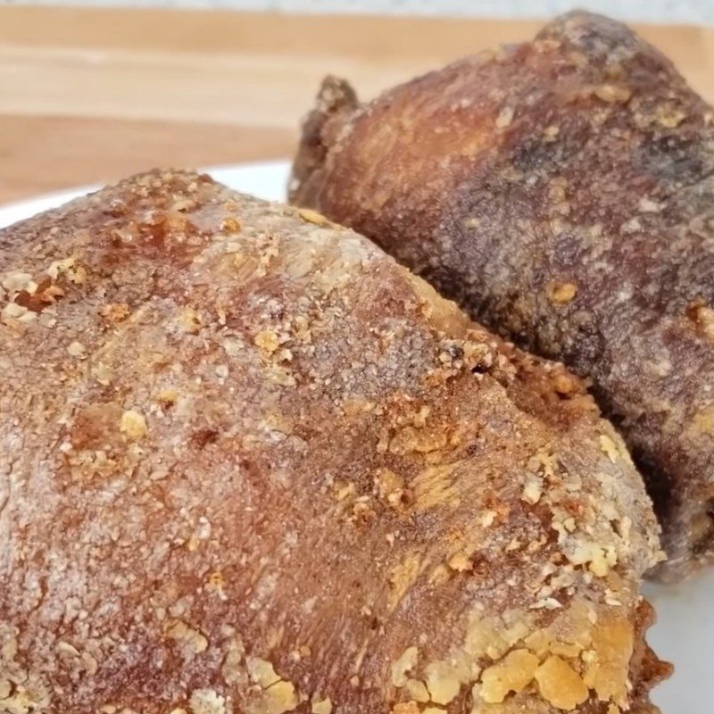 Step 4 Frying Pork Leg Boneless Pork Leg Fried with Fish Sauce