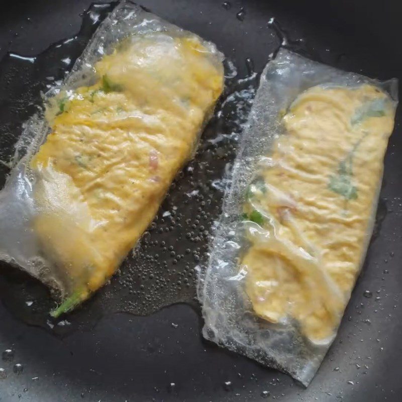Step 3 Frying eggs vegetarian fried eggs from tofu