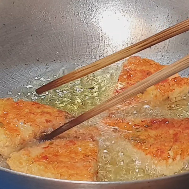 Step 5 Frying Eggs Vegan Egg Rolls from Tofu Skin