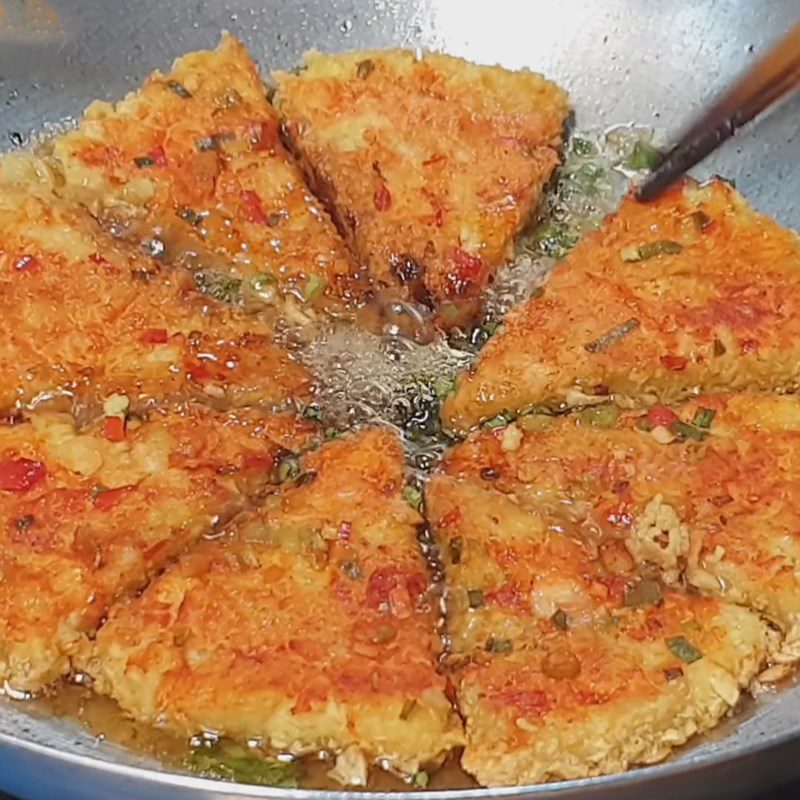 Step 5 Frying Eggs Vegan Egg Rolls from Tofu Skin