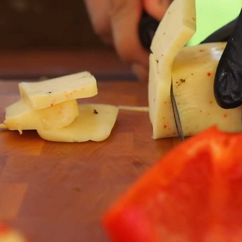 Step 2 Add ingredients Bell pepper baked with cheese