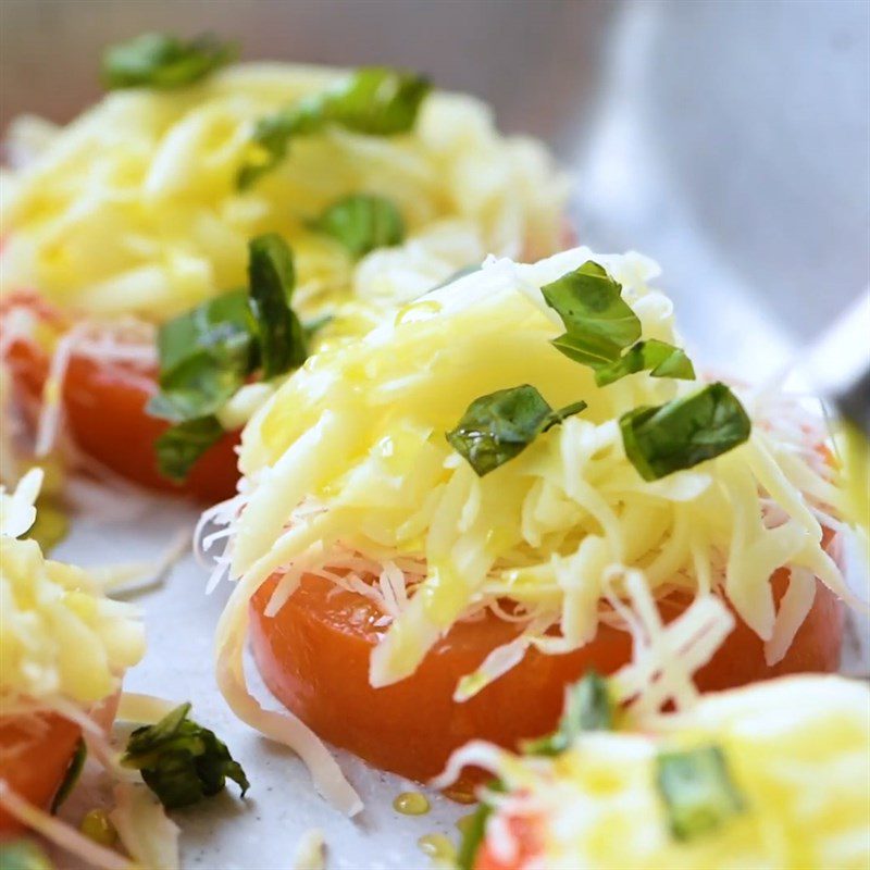 Step 2 Add cheese on Baked Tomatoes with Cheese