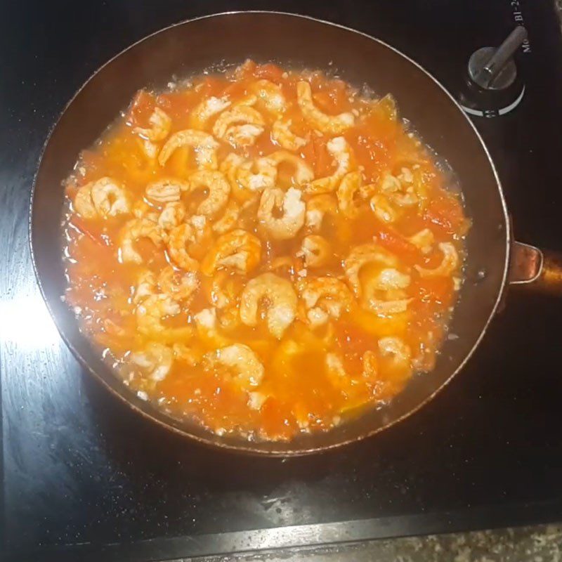 Step 4 Add dried shrimp to Tomato sauce dried shrimp