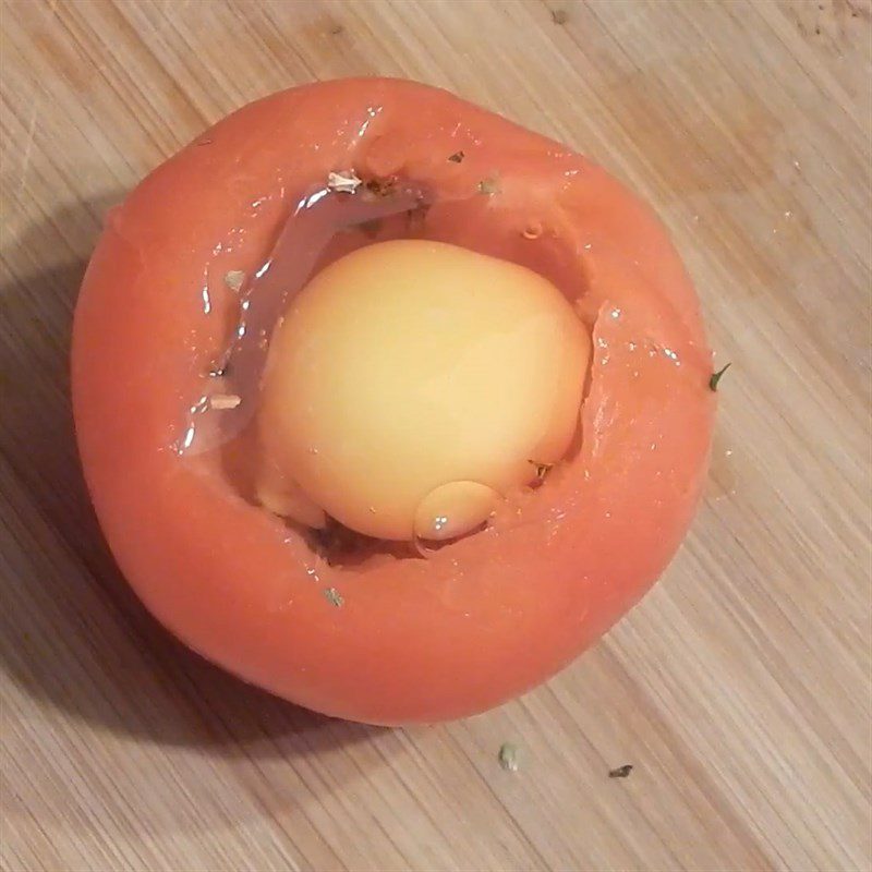 Step 2 Add the eggs Baked Tomato with Egg
